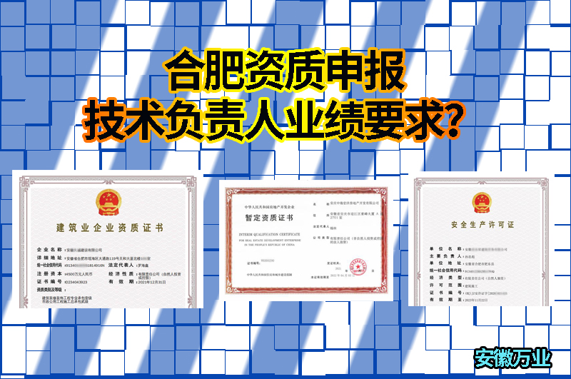 合肥資質(zhì)申報技術(shù)負(fù)責(zé)人業(yè)績要求？